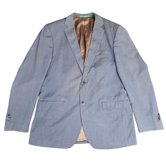 Brioni Other - Bianco Brioni Firenze Modern‎ Fit High Twist Blue Grey Sports Coat 44L Blazer